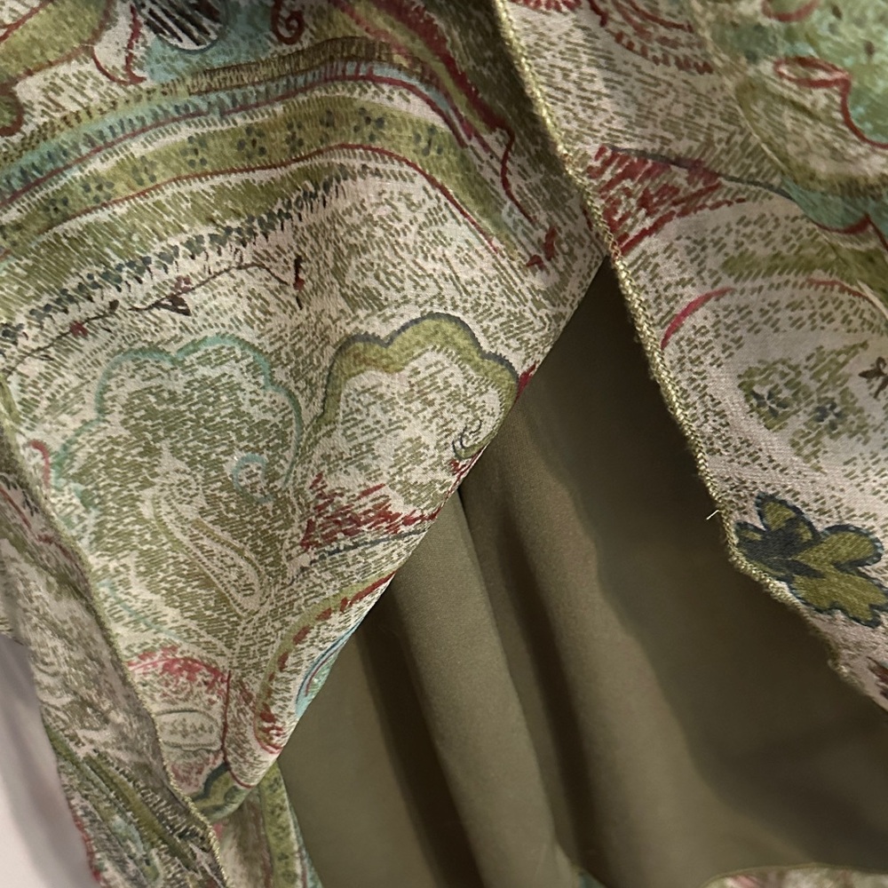 Jonathan Martin Paisley Midi Dress in Green and Pink - Picture 3 of 8